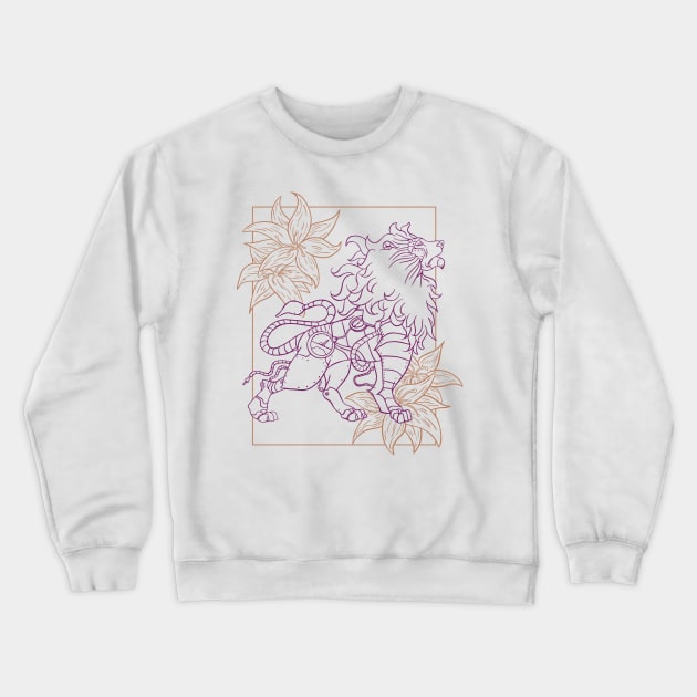 Leo Zodiac Majesty Art Crewneck Sweatshirt by Life2LiveDesign